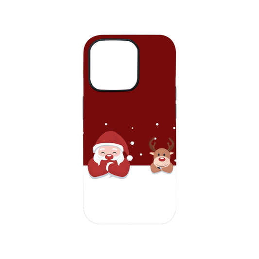 Cute Santa and Reindeer Phone Case.