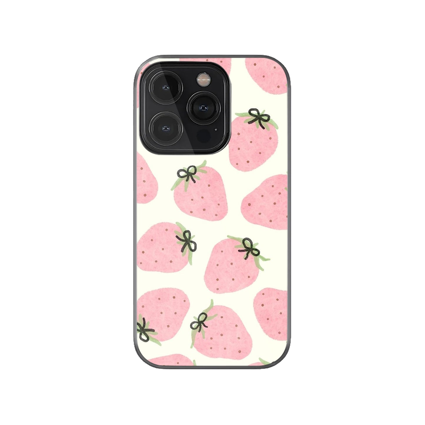 Pink Strawberries Phone Case.