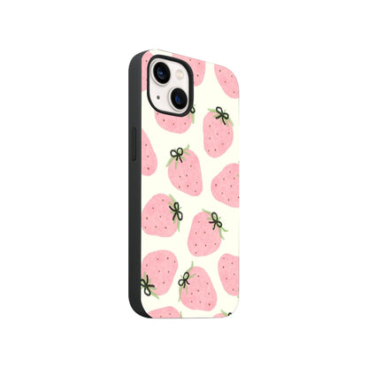 Pink Strawberries Phone Case.