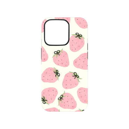 Pink Strawberries Phone Case.