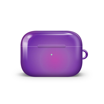 Purple Aura Glossy Airpod Case