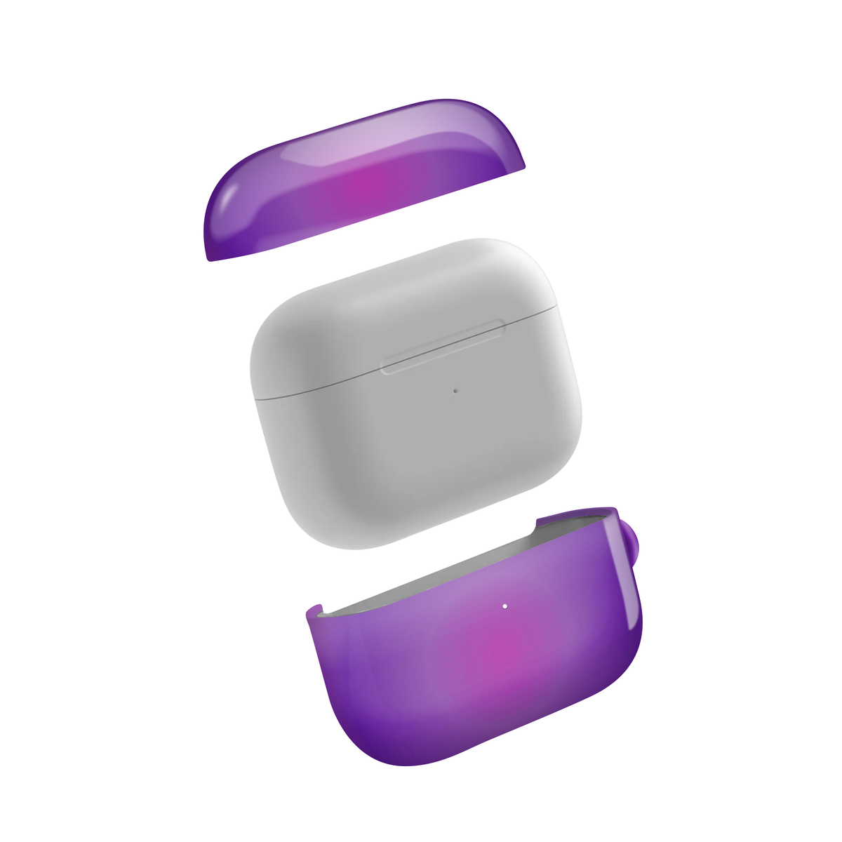 Purple Aura Glossy Airpod Case