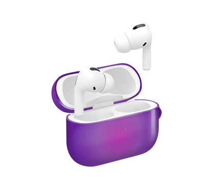 Purple Aura Glossy Airpod Case