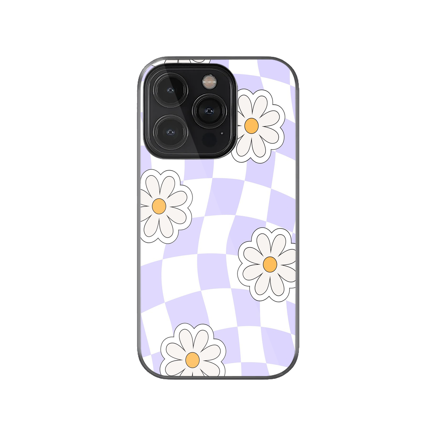 Sunflower Checkered Retro Phone Case