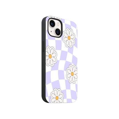 Sunflower Checkered Retro Phone Case