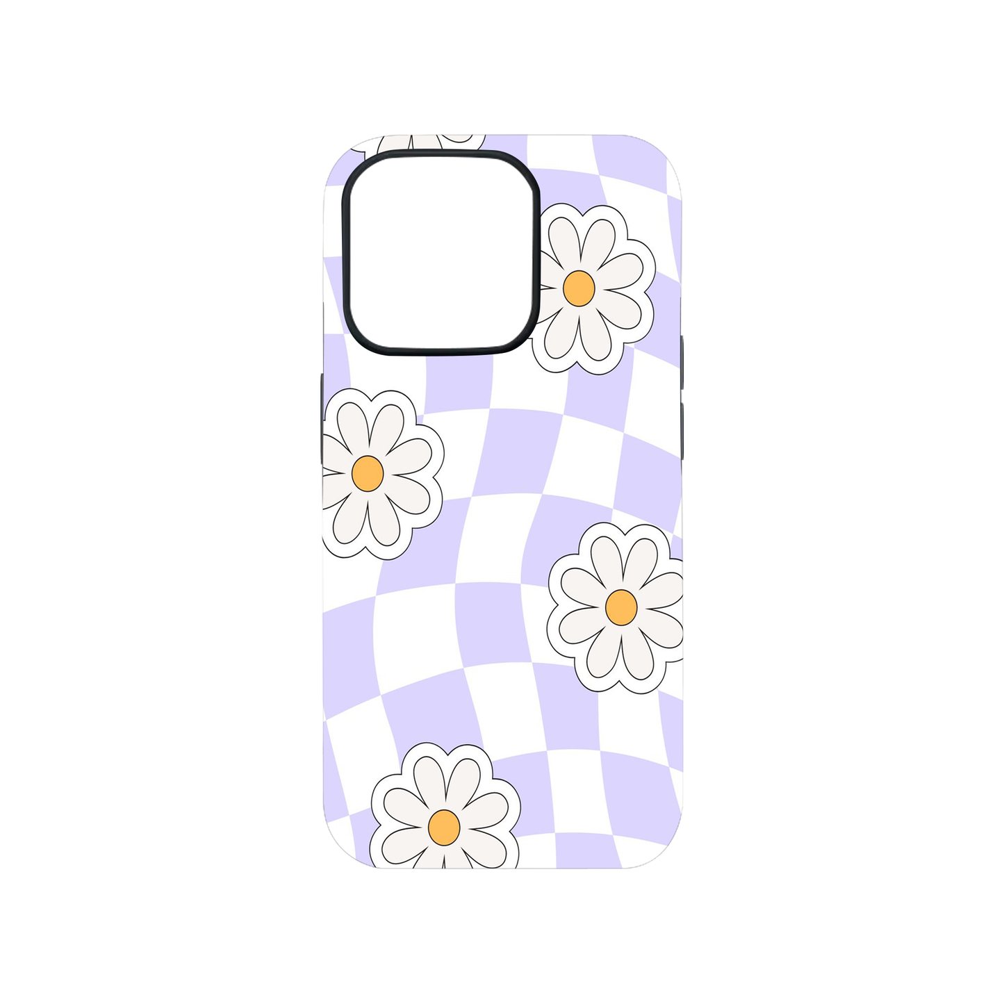 Sunflower Checkered Retro Phone Case