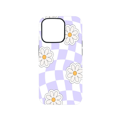 Sunflower Checkered Retro Phone Case