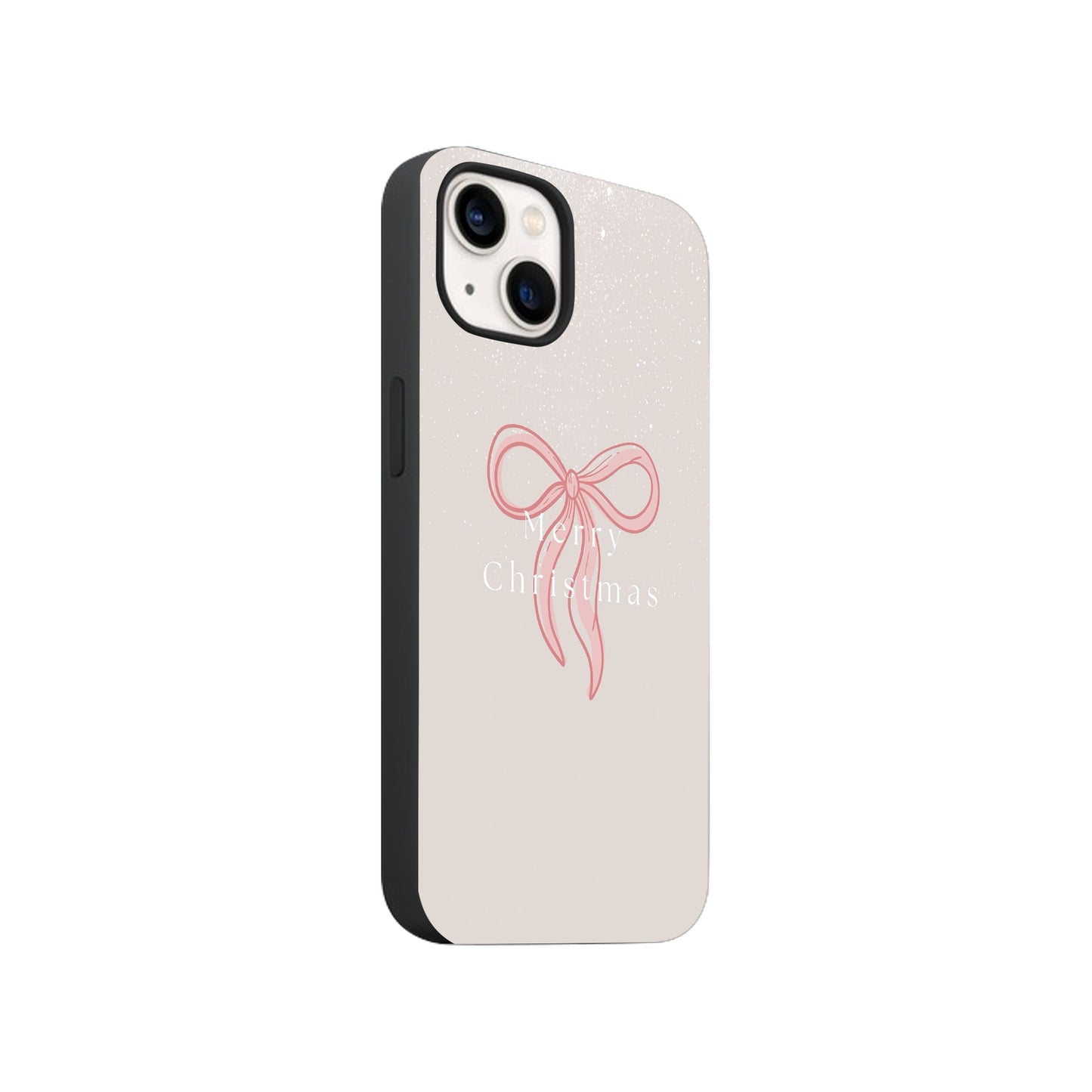 Pink Bow Merry Christmas Phone Case.