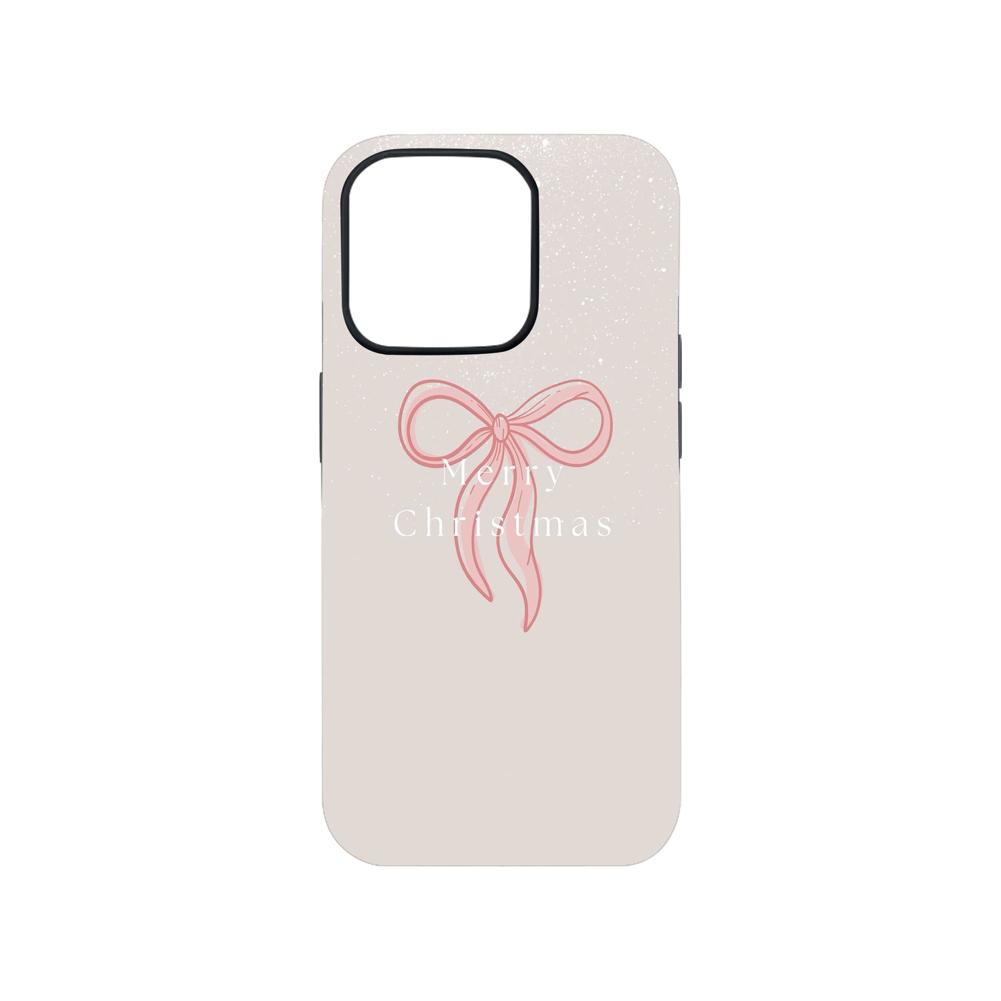 Pink Bow Merry Christmas Phone Case.