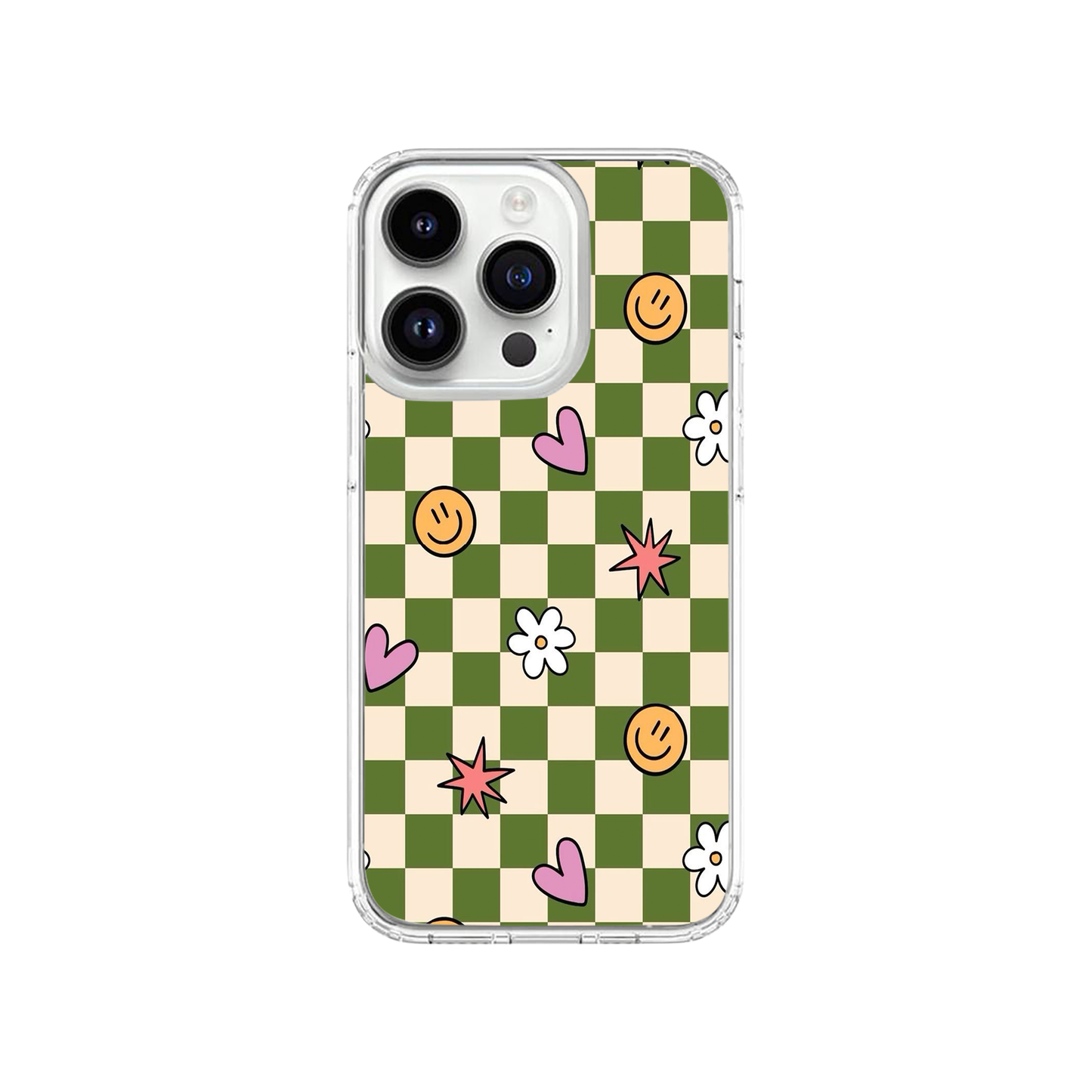 Sage Green Checkered Phone Case