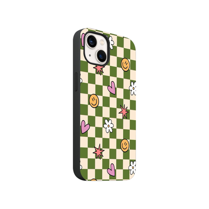 Sage Green Checkered Phone Case