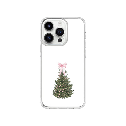 Pink Bow & Christmas Tree Phone Case.