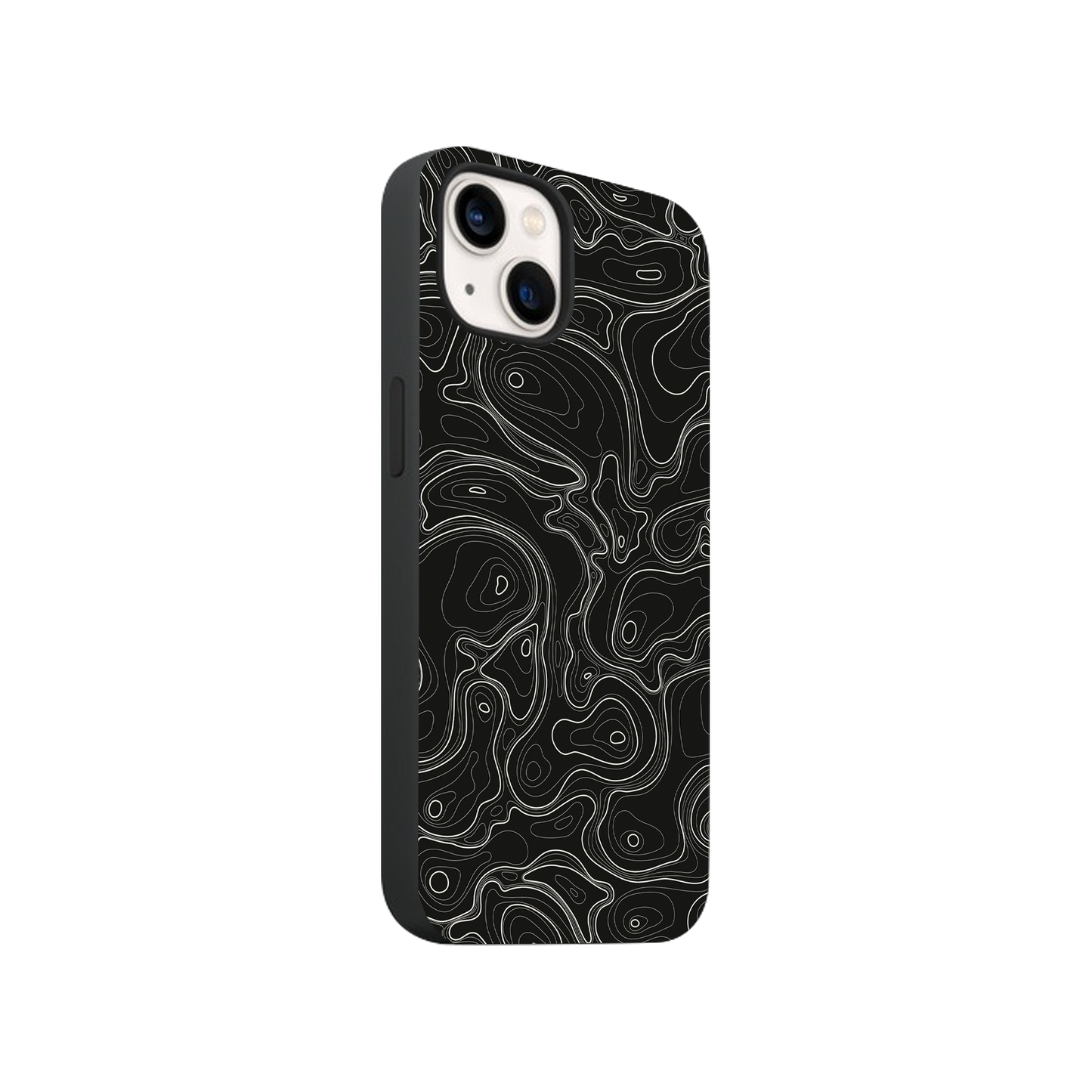 Black Topographic Phone Case | One.