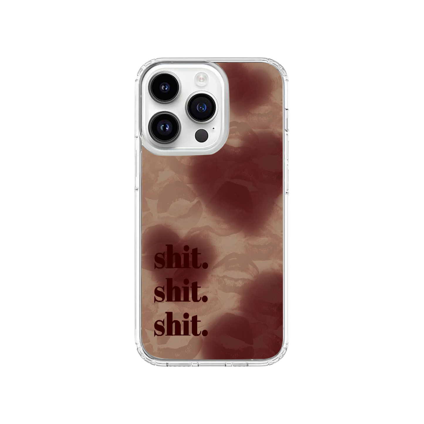 Shit Shit Shit Lips Pattern Phone Case.