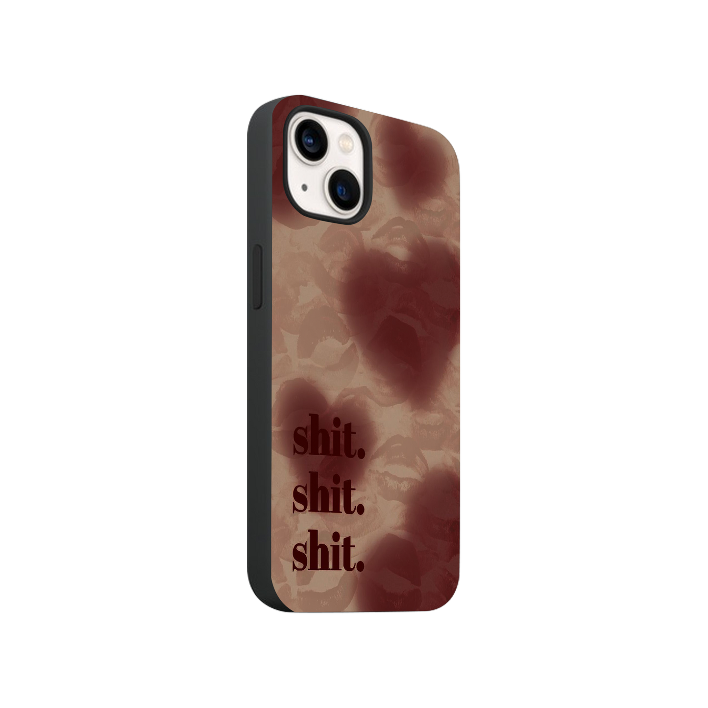 Shit Shit Shit Lips Pattern Phone Case.