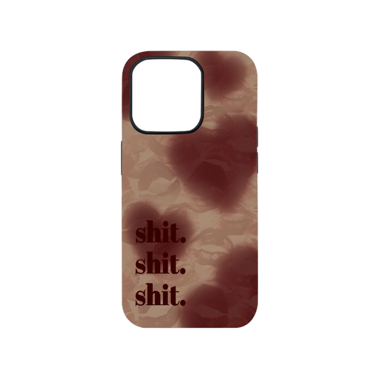 Shit Shit Shit Lips Pattern Phone Case.