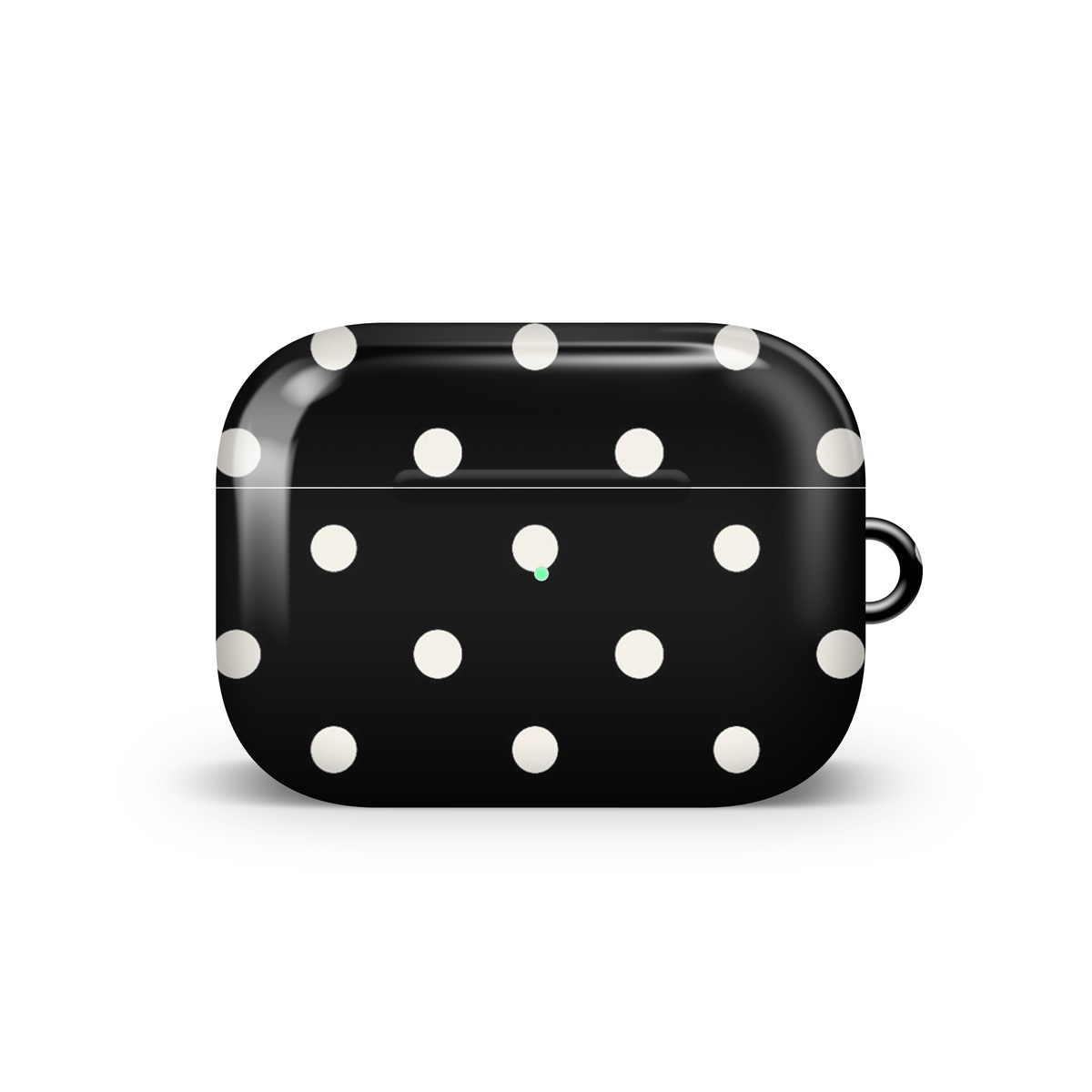 Black Polka Dot Glossy Airpod Case