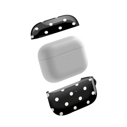 Black Polka Dot Glossy Airpod Case