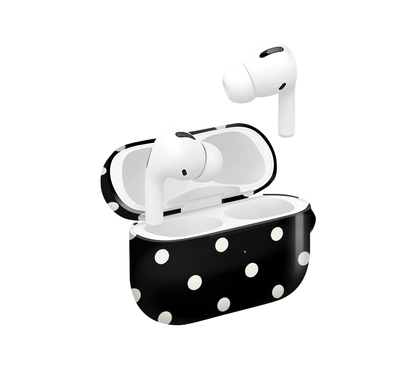 Black Polka Dot Glossy Airpod Case