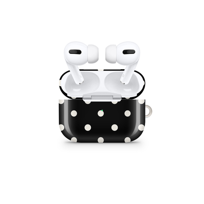 Black Polka Dot Glossy Airpod Case