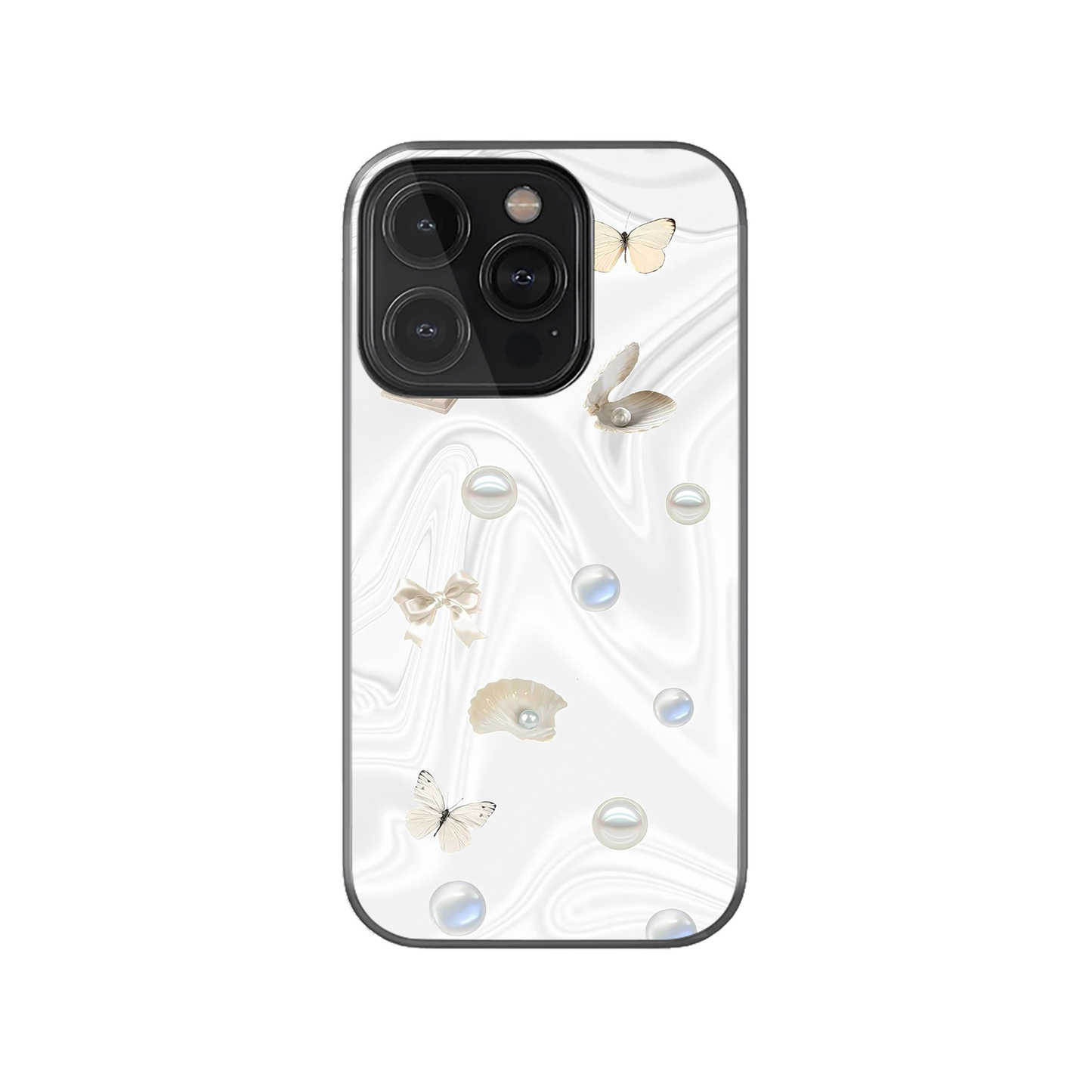 White Aesthetic Phone Case.