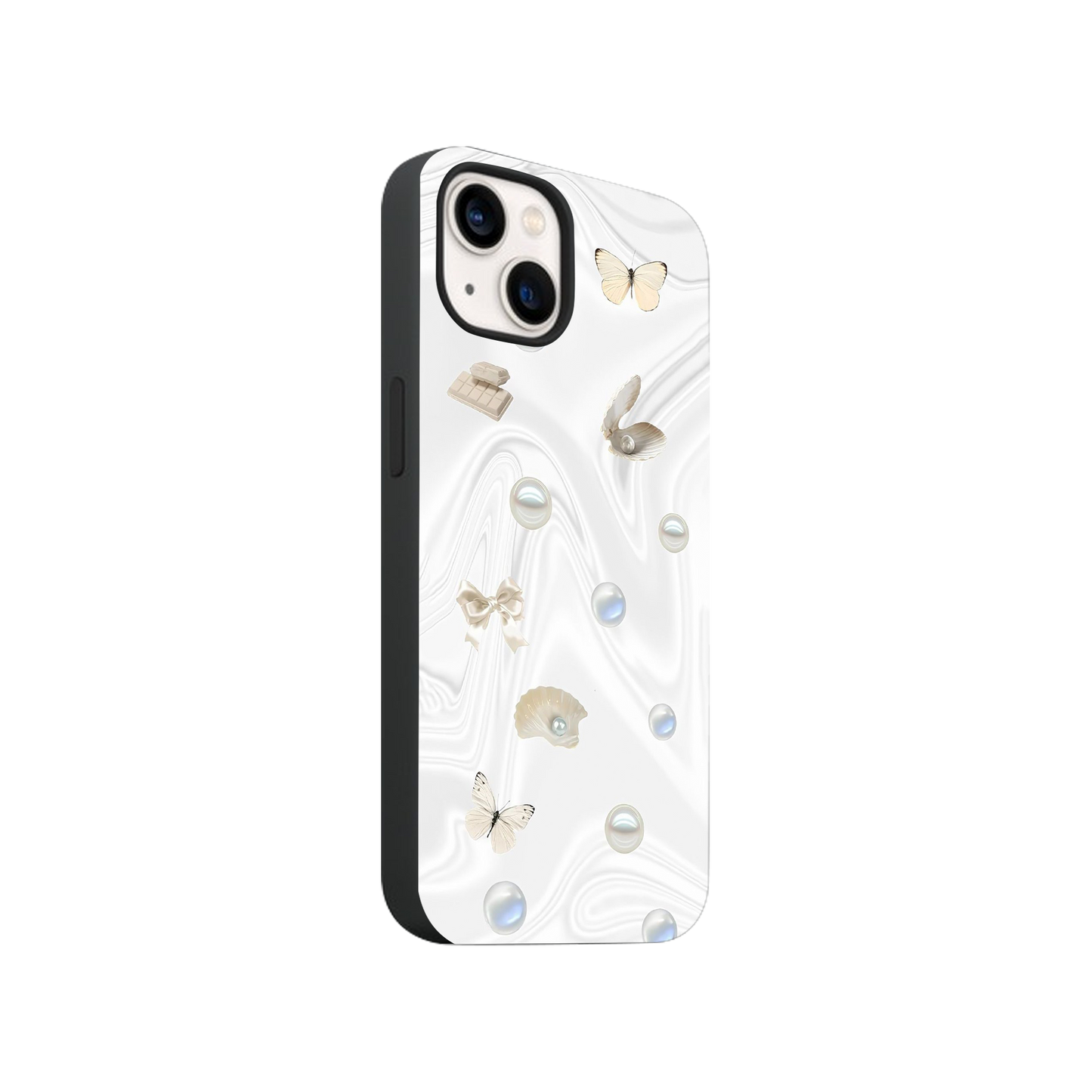 White Aesthetic Phone Case.