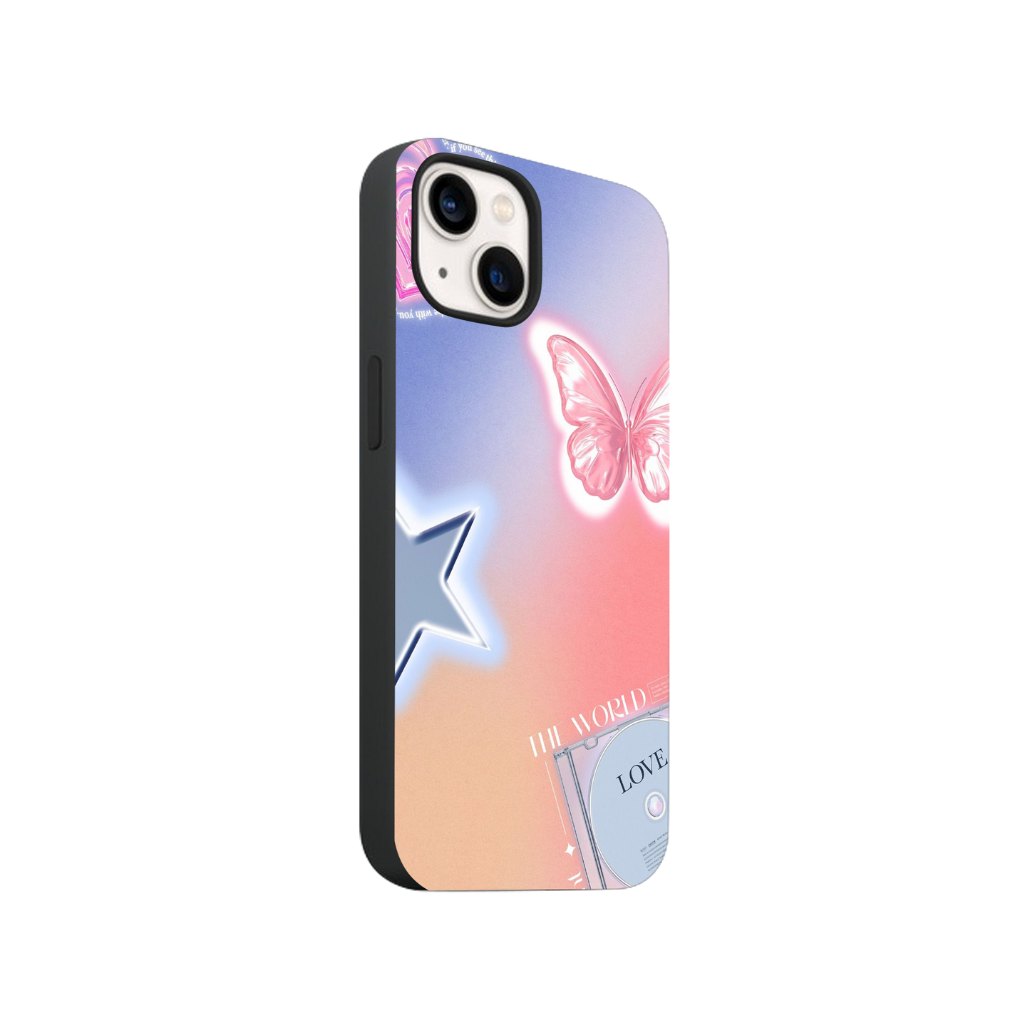 Blue & Pink Y2K Aesthetic Phone Case.