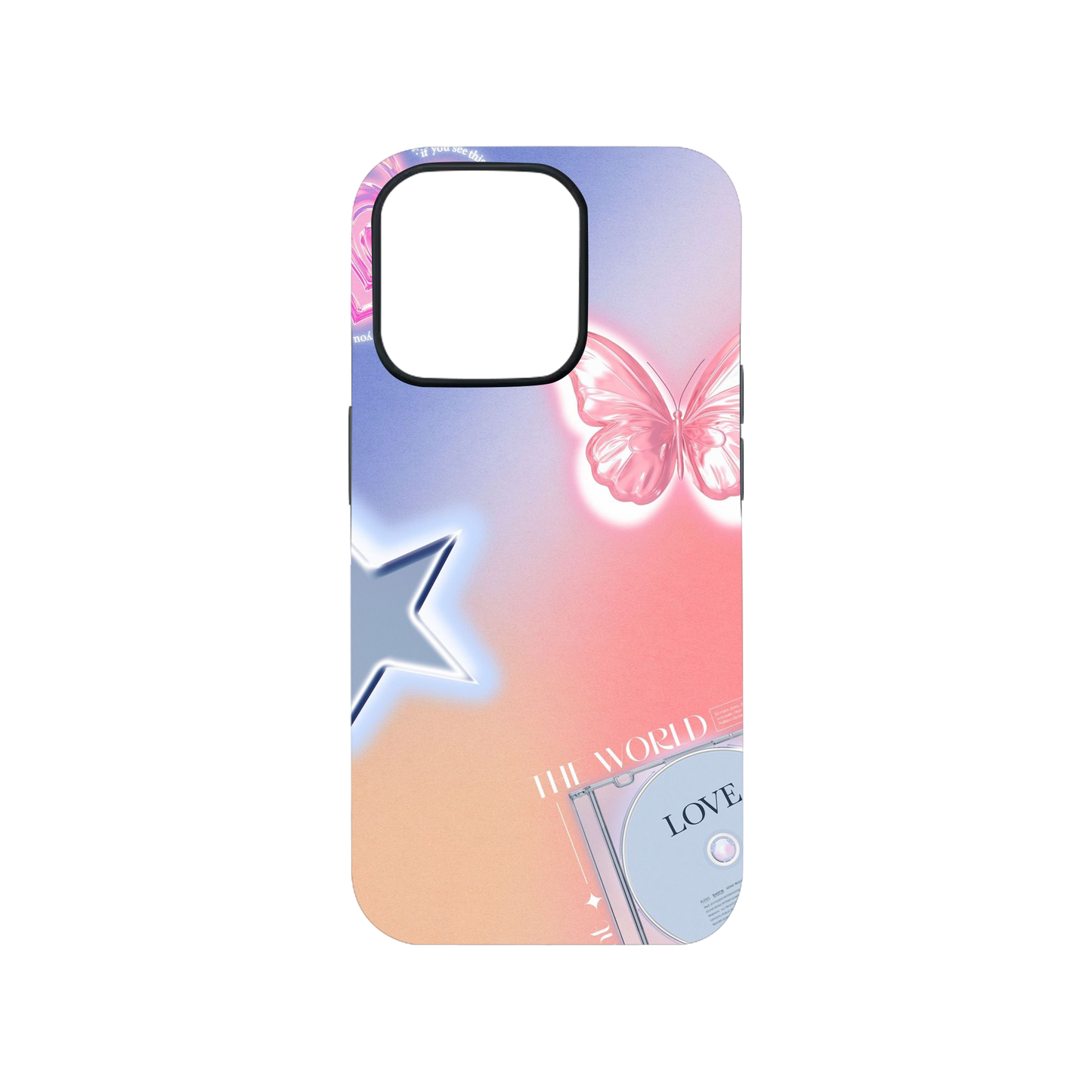 Blue & Pink Y2K Aesthetic Phone Case.