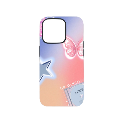 Blue & Pink Y2K Aesthetic Phone Case.