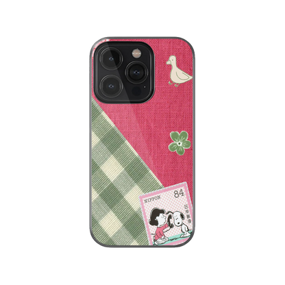 Pink and Green Gingham Phone Case.