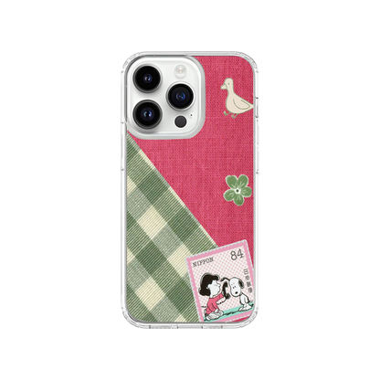 Pink and Green Gingham Phone Case.