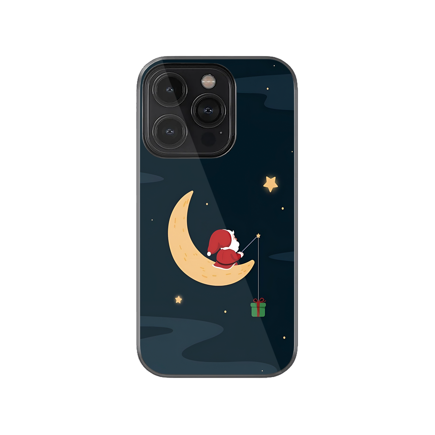 Santa Fishing for Christmas Gifts Phone Case.