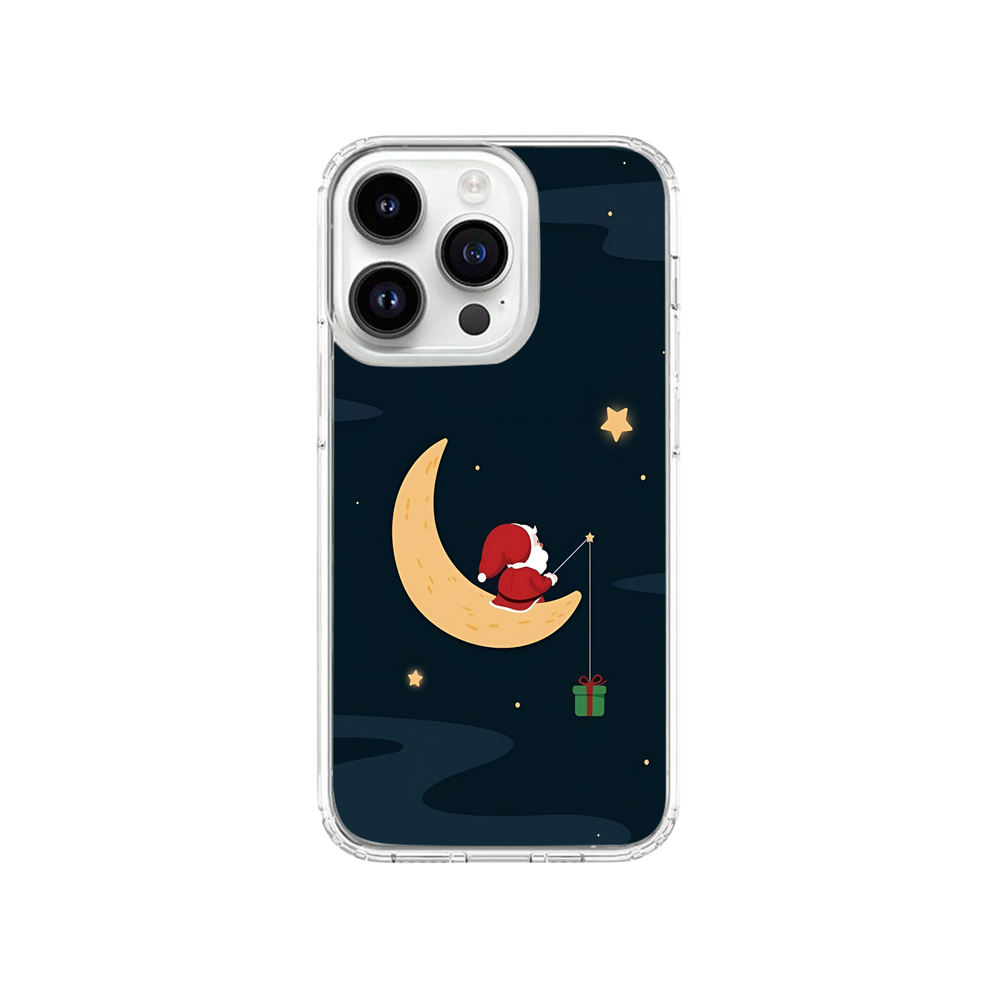 Santa Fishing for Christmas Gifts Phone Case.