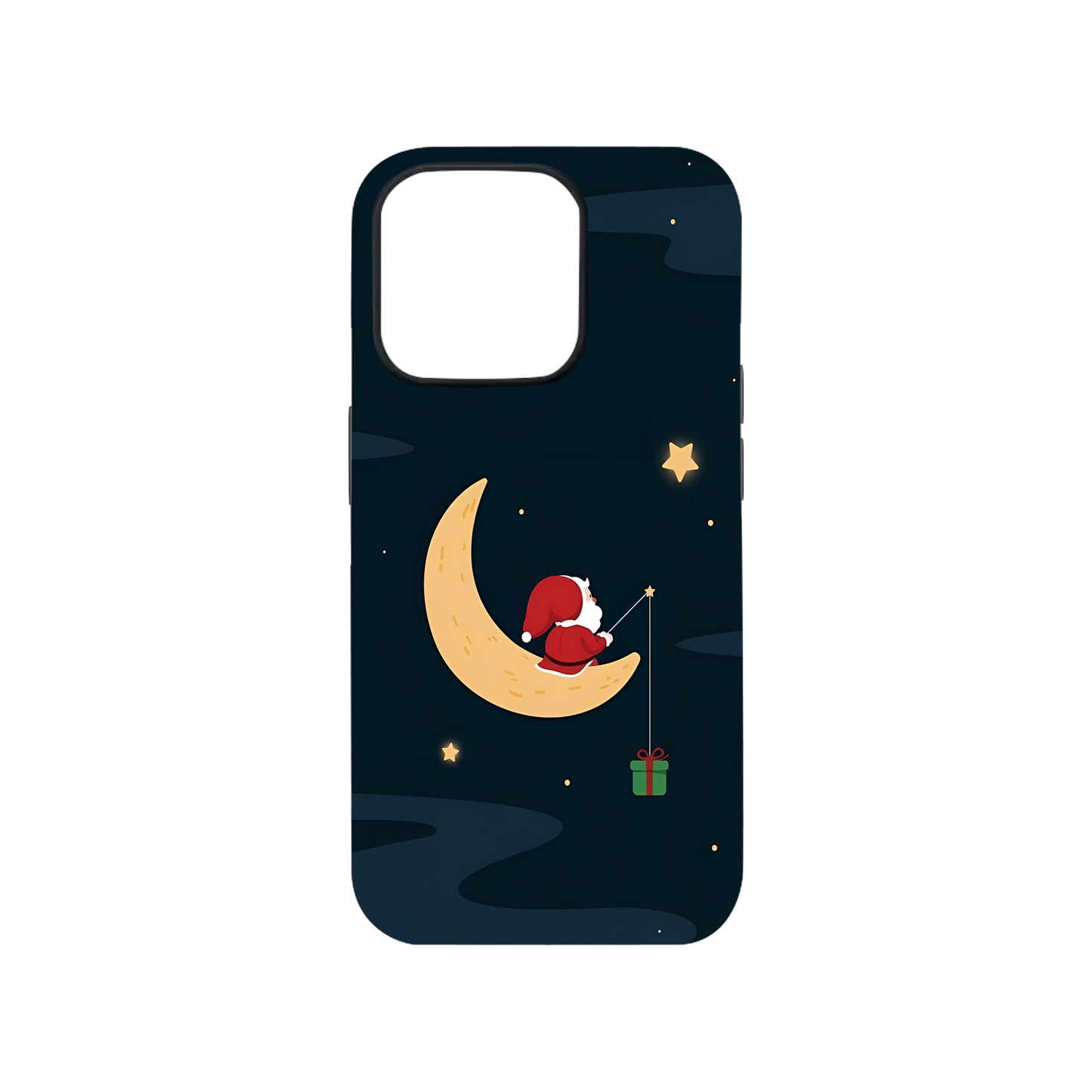 Santa Fishing for Christmas Gifts Phone Case.