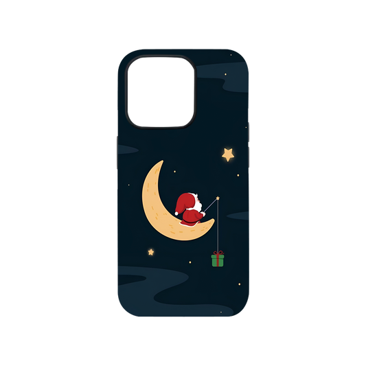 Santa Fishing for Christmas Gifts Phone Case.