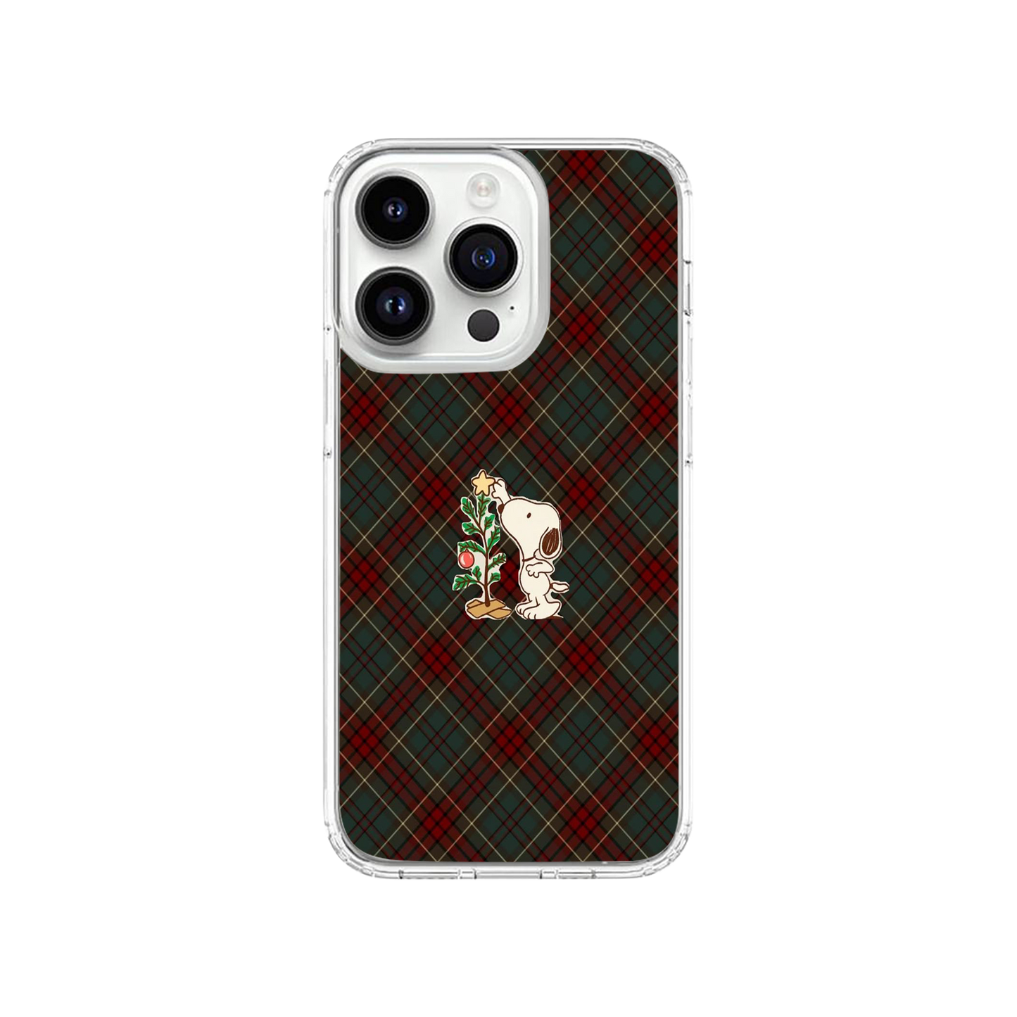 Snoopy Christmas Plaid Phone Case.