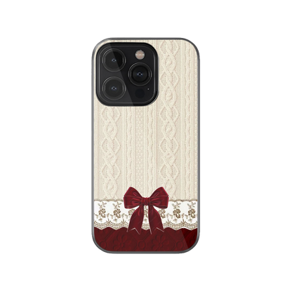 Wine Velvet Bow Phone Case.