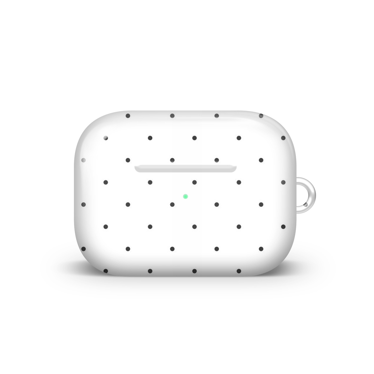Mini Retro Dot White Glossy Airpod Case