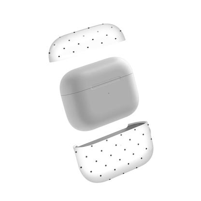 Mini Retro Dot White Glossy Airpod Case