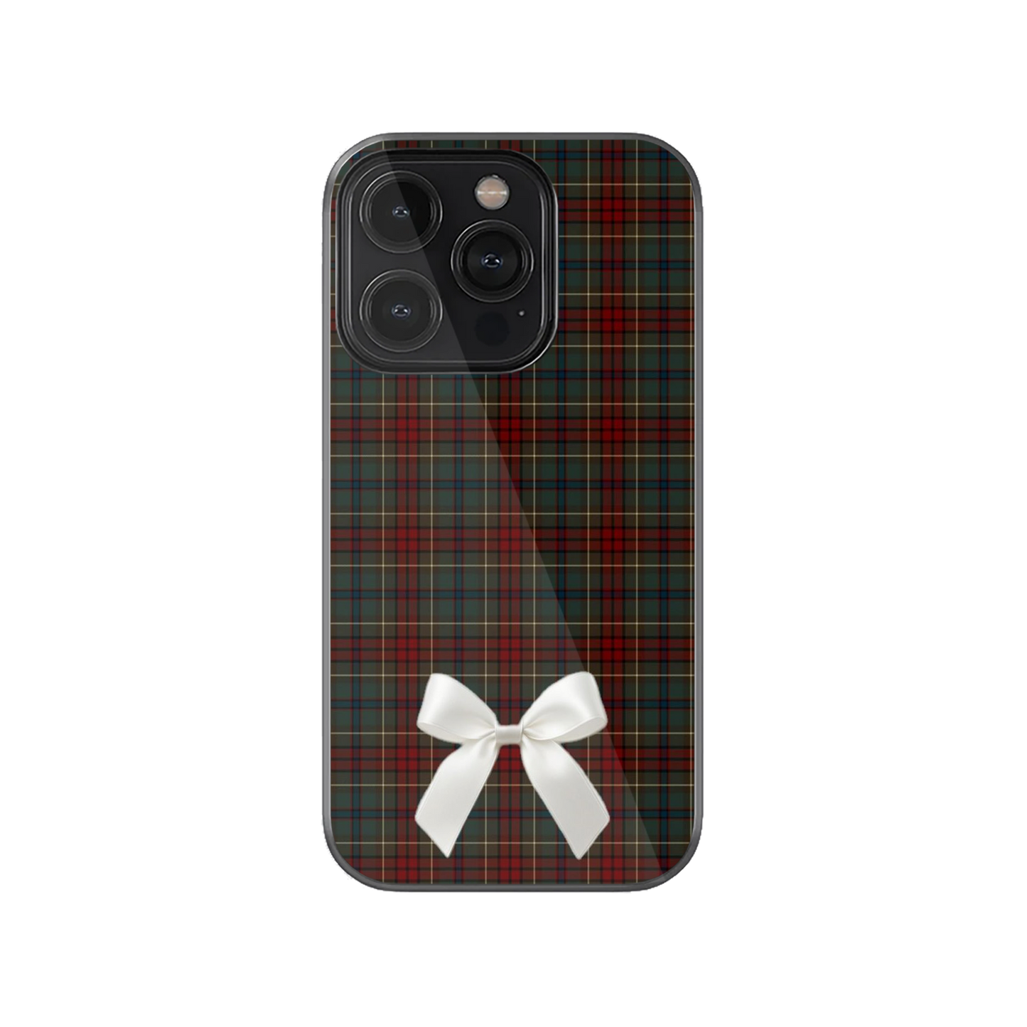 Christmas Plaid & Bow Phone Case.