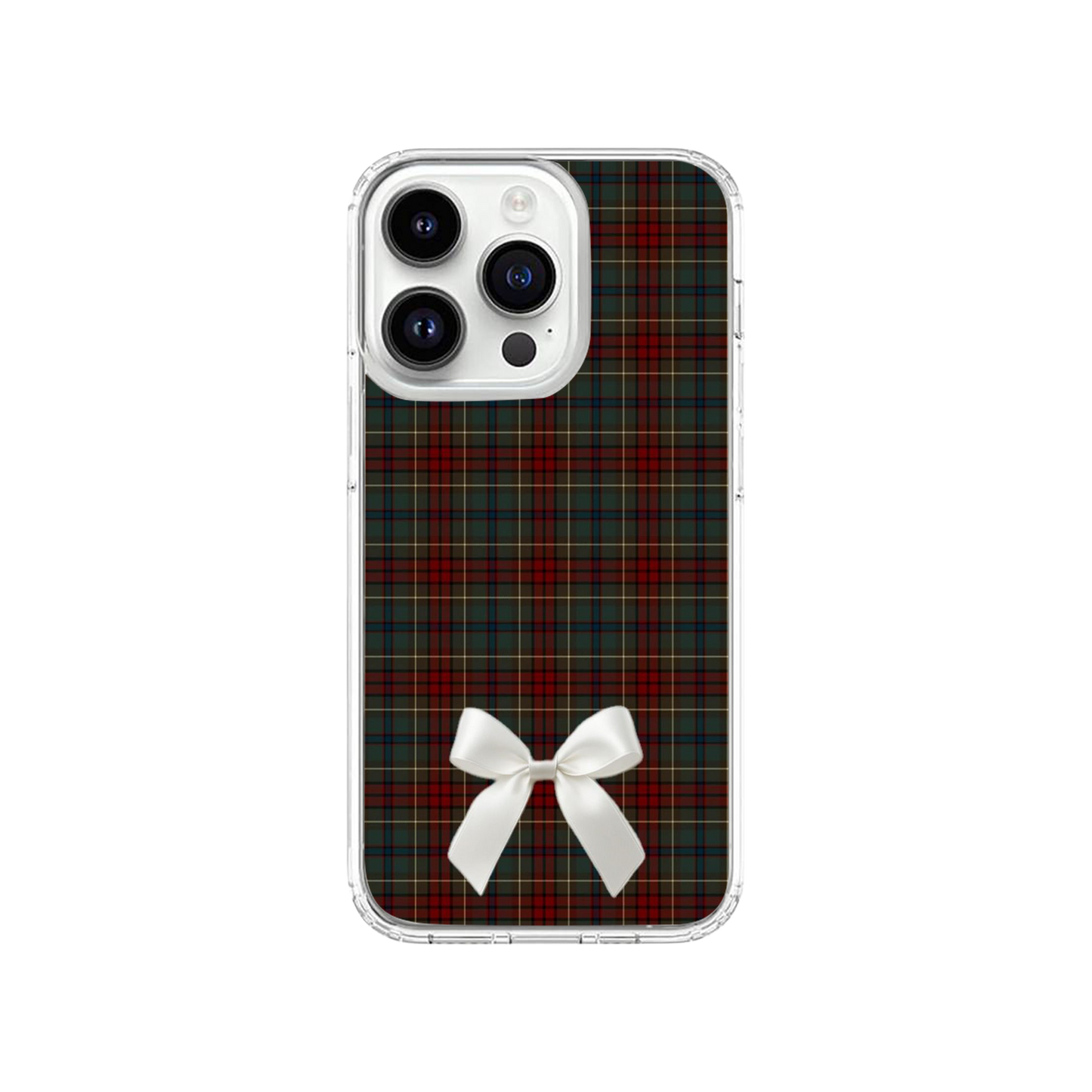 Christmas Plaid & Bow Phone Case.