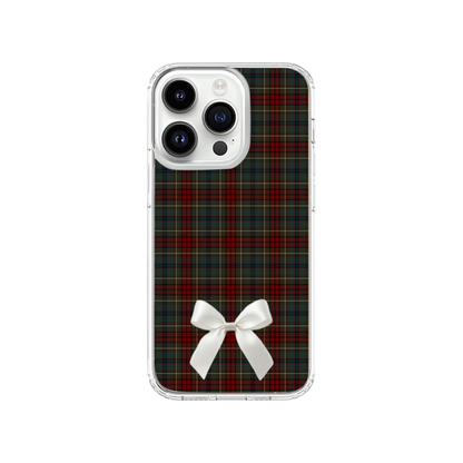 Christmas Plaid & Bow Phone Case.