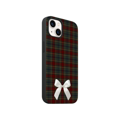 Christmas Plaid & Bow Phone Case.
