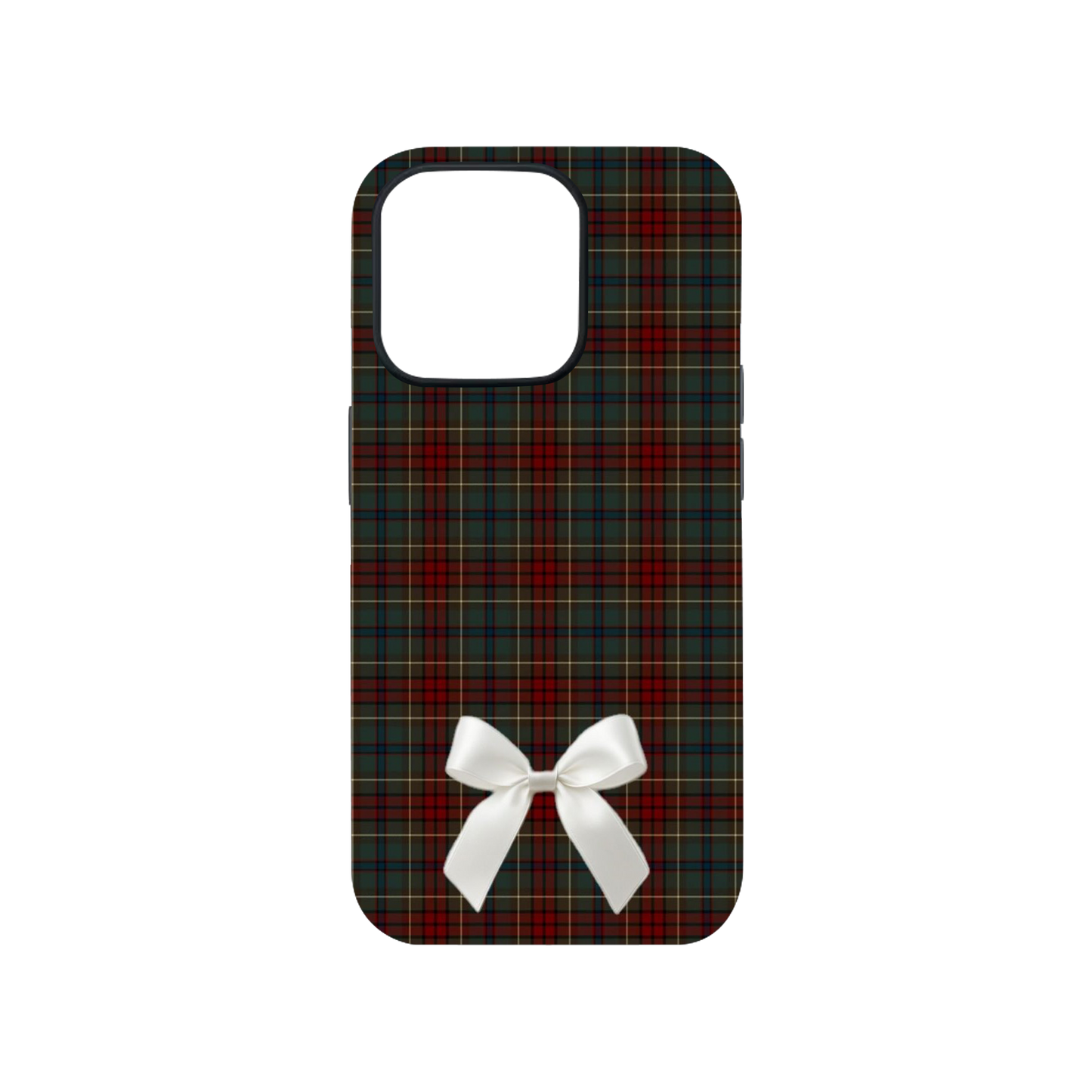 Christmas Plaid & Bow Phone Case.