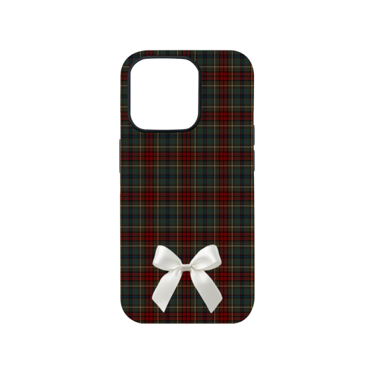 Christmas Plaid & Bow Phone Case.