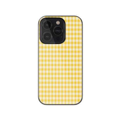 Y2k Yellow Checkered Phone Case.