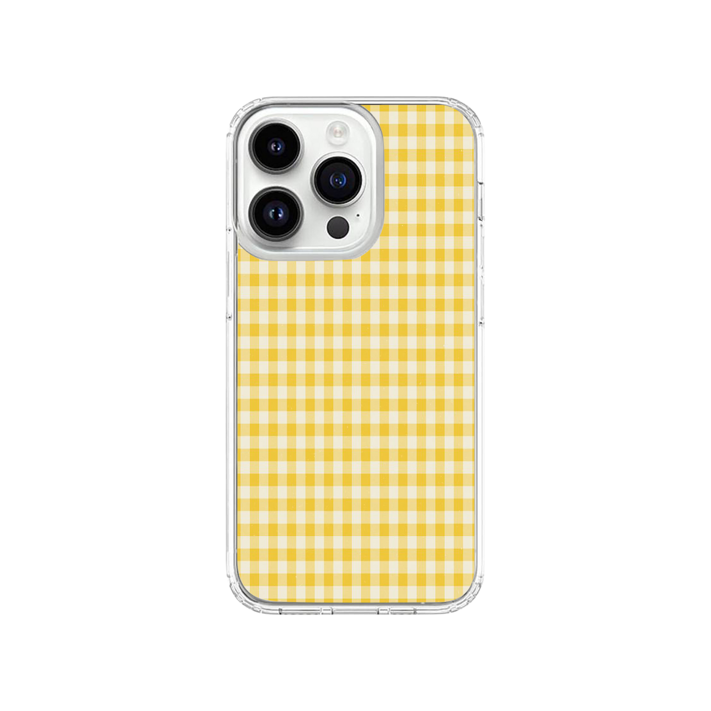 Y2k Yellow Checkered Phone Case.