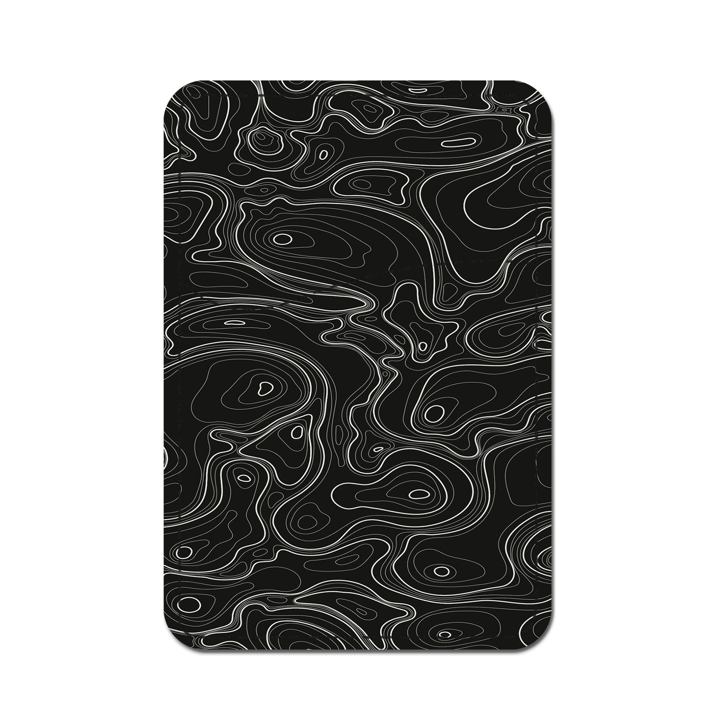 Black Topographic Phone Wallet.