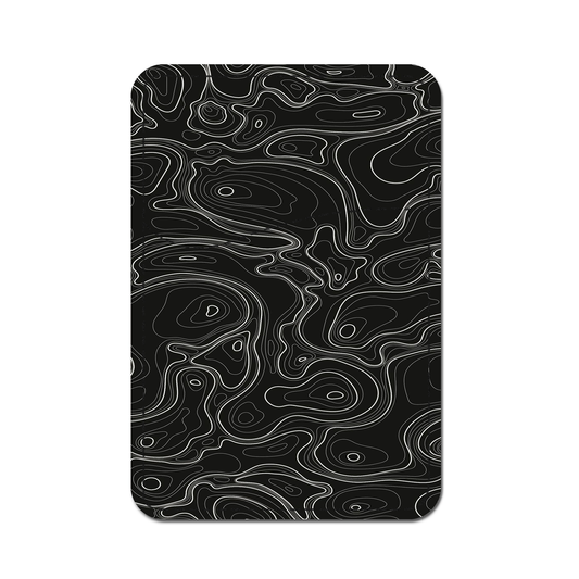 Black Topographic Phone Wallet.