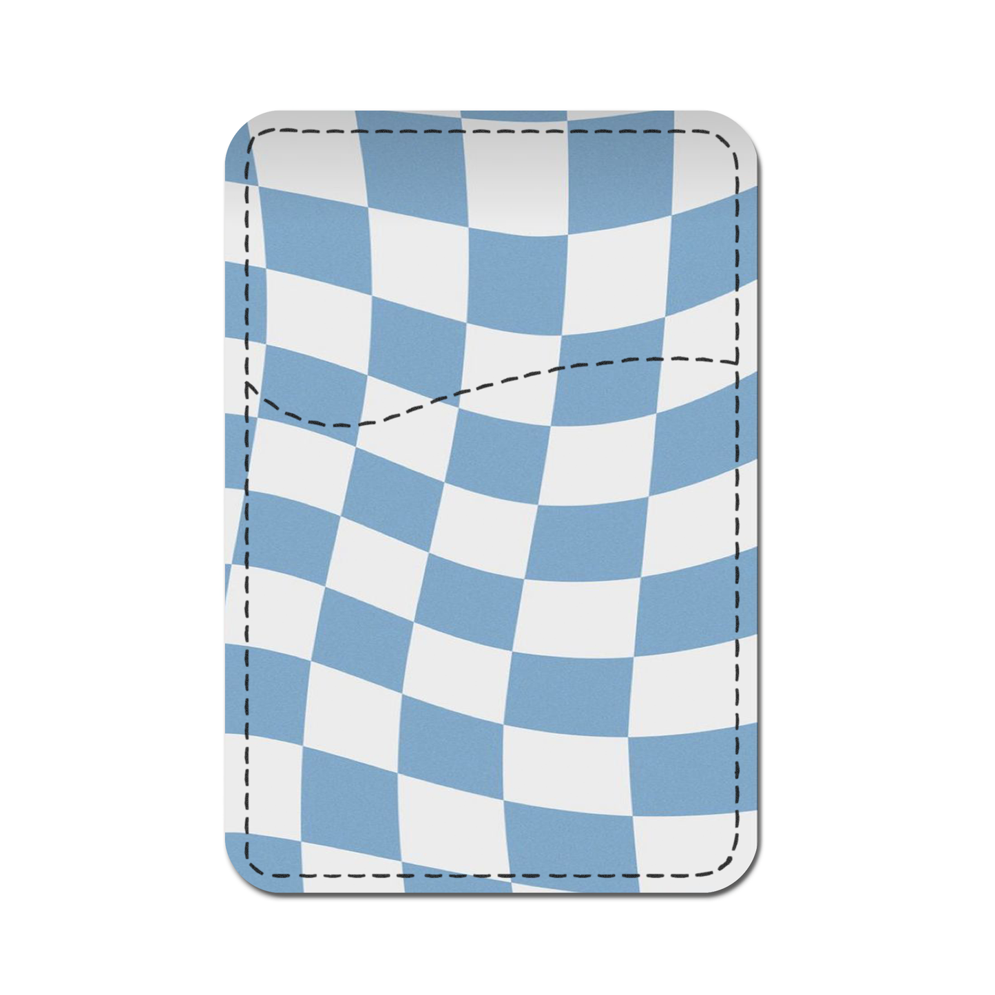 Blue Checkered Phone Wallet.
